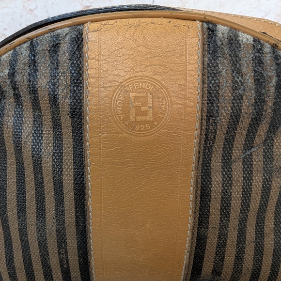 Fendi Black and Tan Striped Crossbody Bag - Picture 6 of 16